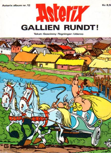 Asterix Danish Nr. 12  - ASTERIX Gallien Rundt! - 1977  - used